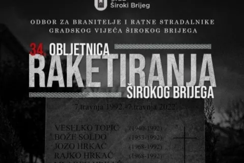 Dan sjećanja na žrtve raketiranja &Scaron;irokog Brijega