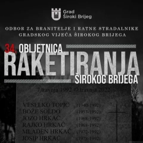Dan sjećanja na žrtve raketiranja &Scaron;irokog Brijega