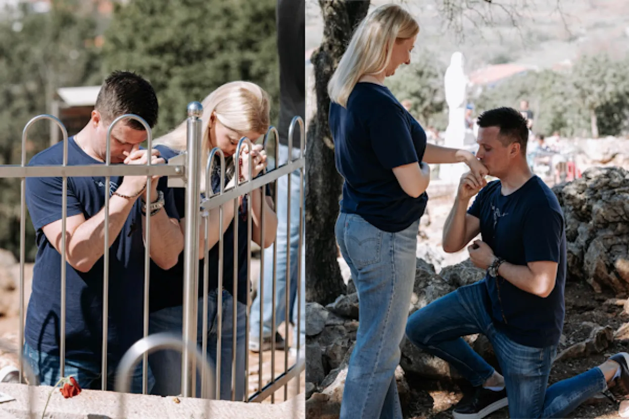 Emotivna prosidba u Međugorju: Na Brdu ukazanja kleknuo i zaprosio djevojku 
