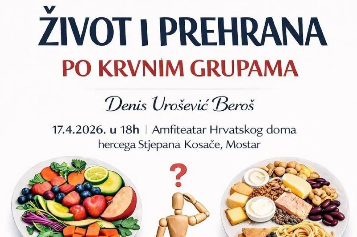 Predavanje u Kosači: Kako prehrana po krvnim grupama pomaže u prevenciji bolesti