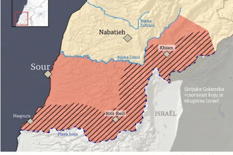 Izrael podijelio teritorij južnog Libanona na tri zone