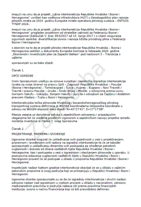 sporazum koji će se potpisati u Dubrovniku 2