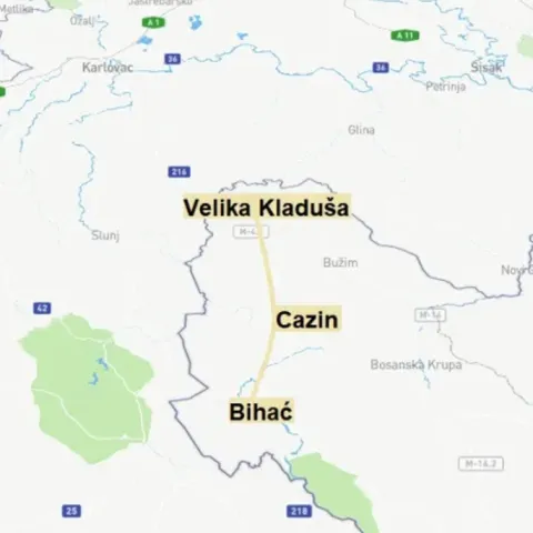 Brza cesta Cazin &ndash; Velika Kladu&scaron;a &ndash; granica RH