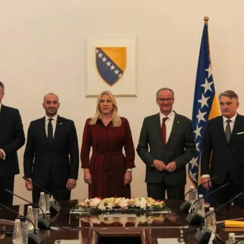 Članovi Predsjedni&scaron;tva BiH nakon sastanka s Haddadom i Krichbaumom