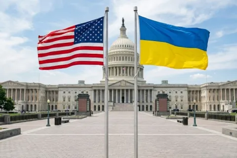 Američka i ukrajinska zastava