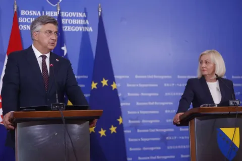 Andrej Plenković i Borjana Kri&scaron;to