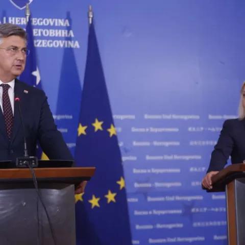 Andrej Plenković i Borjana Kri&scaron;to
