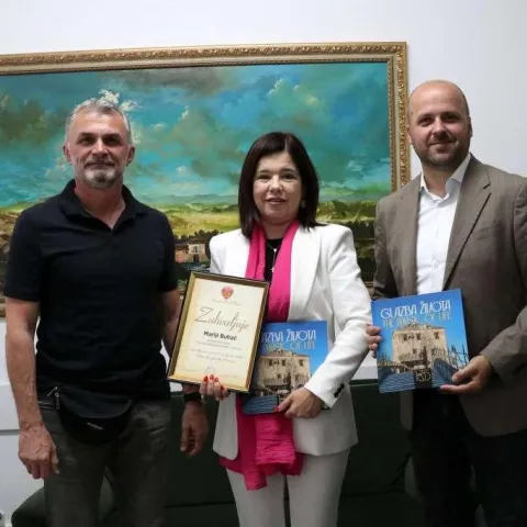 Predsjednica Vlade HNŽ-a s rukovodstvom Hrvatske glazbe Mostar