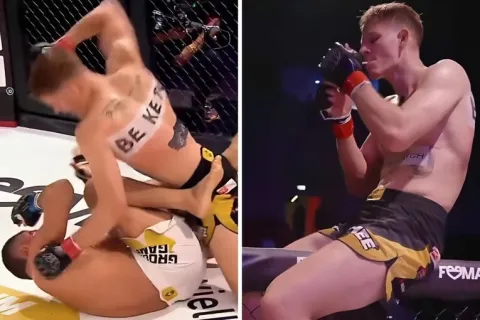 Poljski MMA borac nokautirao protivnika. Nakon toga je zapalio džoint u kavezu 