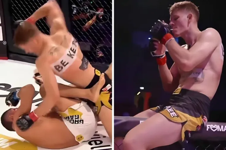 Poljski MMA borac nokautirao protivnika. Nakon toga je zapalio džoint u kavezu 
