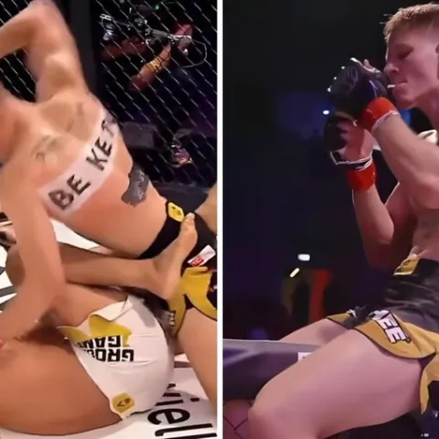 Poljski MMA borac nokautirao protivnika. Nakon toga je zapalio džoint u kavezu 