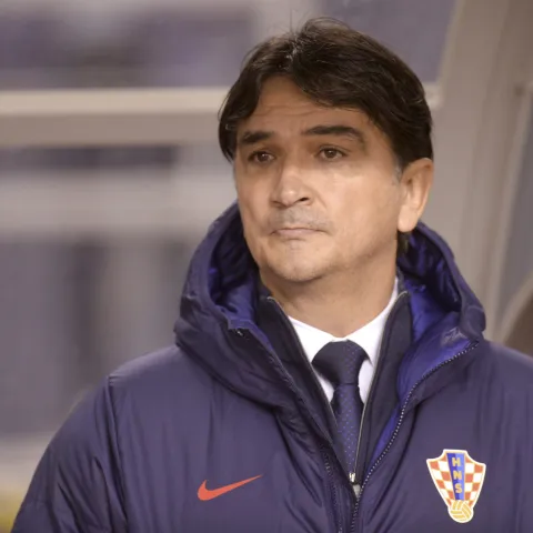 Split, 25.03.2023 - Utakmcia kvalifikacija za EURO 2024 između nogometa&scaron;a Hrvatske i Wales na stadionu na Poljudu u Solitu. Na slici izbornik Zlatko Dalić.