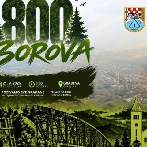 U Čapljini će biti posađeno 800 borova