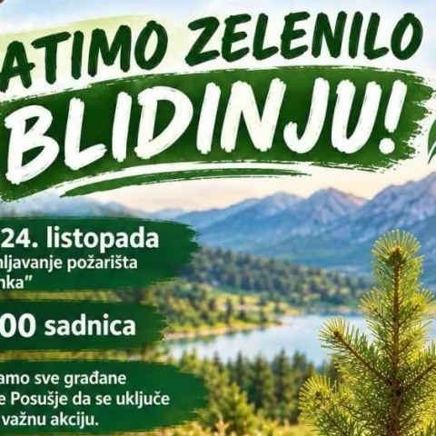 Na Blidinju će biti posađeno pet tisuća sadnica